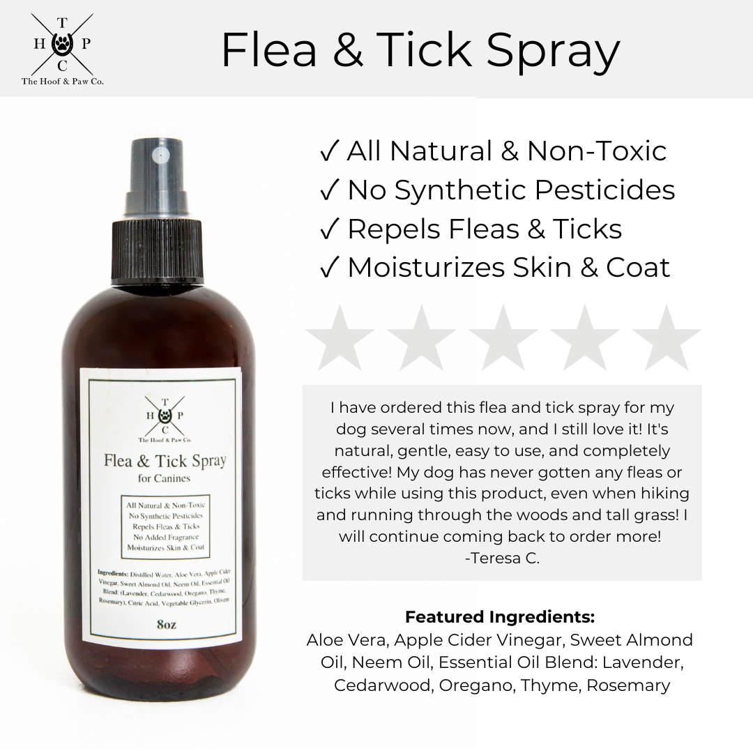 All Natural Flea & Tick Spray - For Dogs (8oz or 16oz)