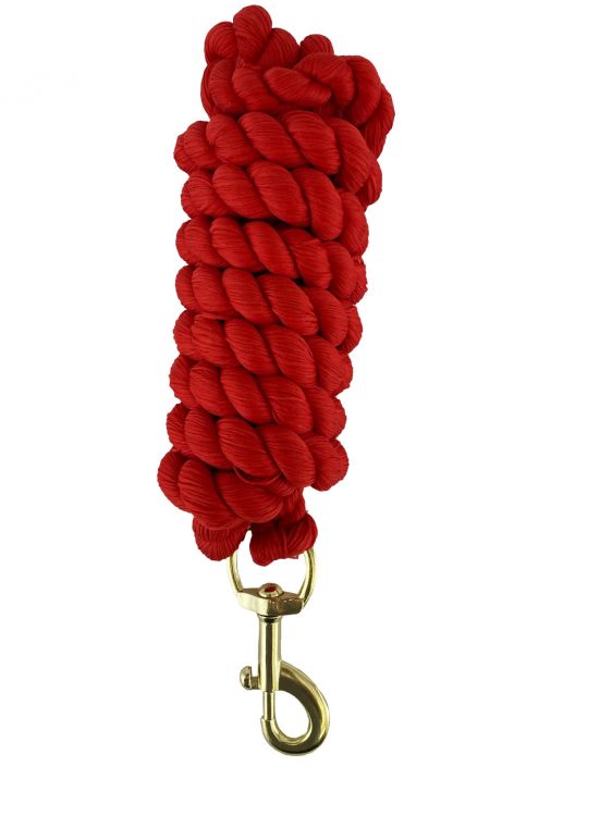 8' Braided Cotton Lead Rope with Brass Plated Snap 24813
