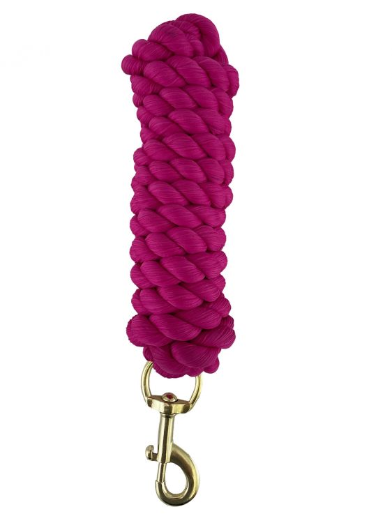 8' Braided Cotton Lead Rope with Brass Plated Snap 24813