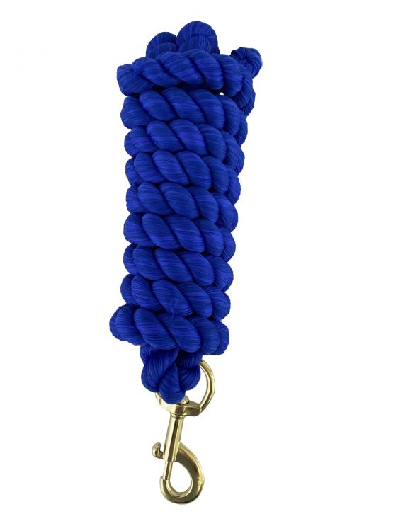 8' Braided Cotton Lead Rope with Brass Plated Snap 24813