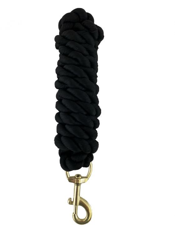 8' Braided Cotton Lead Rope with Brass Plated Snap 24813
