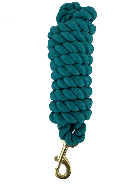 8' Braided Cotton Lead Rope with Brass Plated Snap 24813