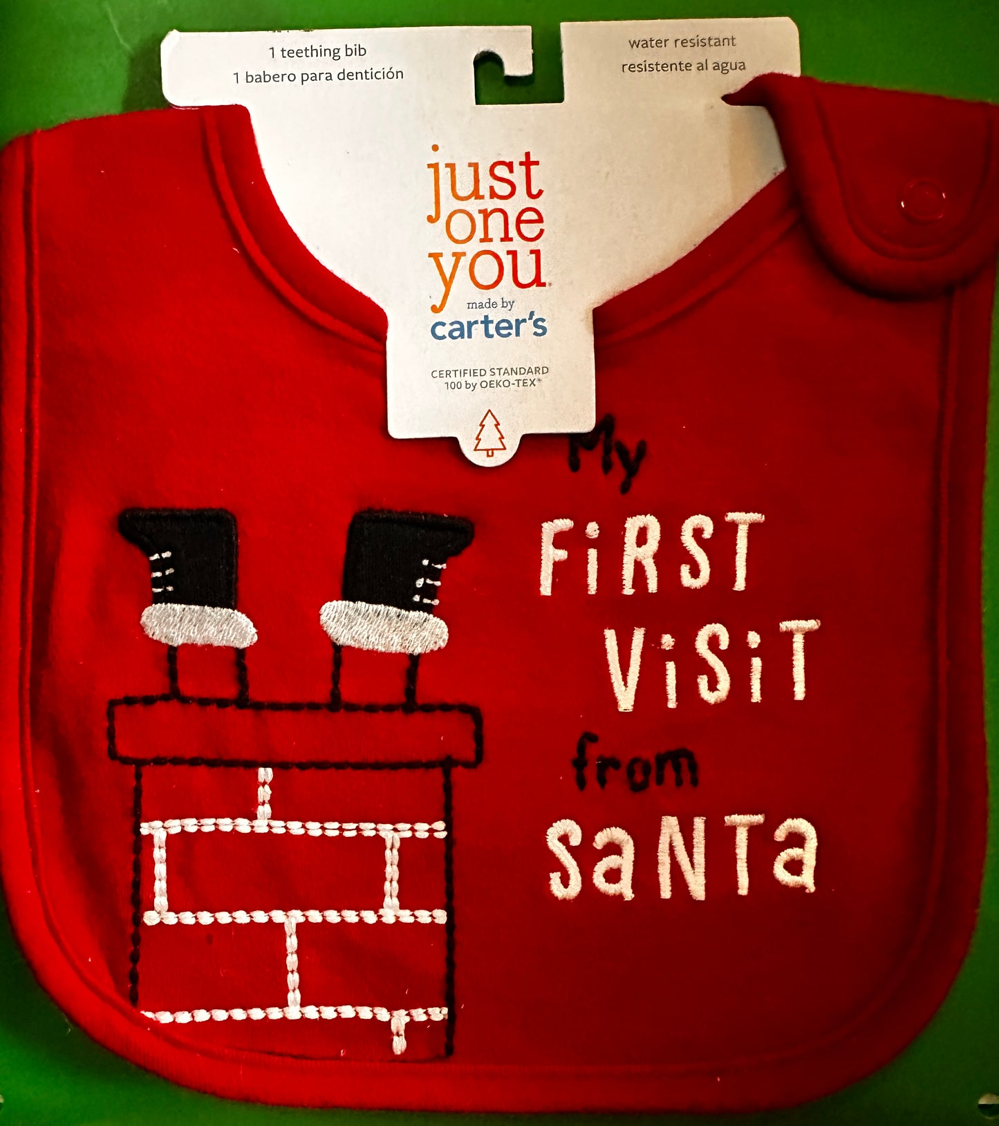 Carters Santa Bib