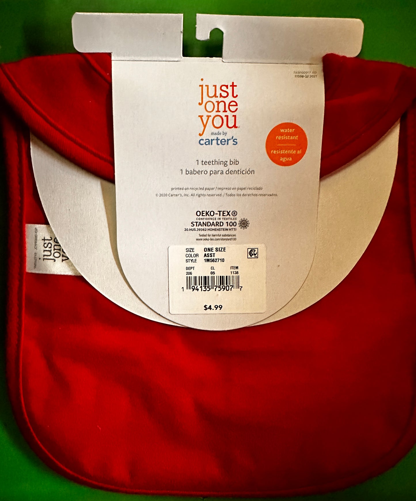 Carters Santa Bib