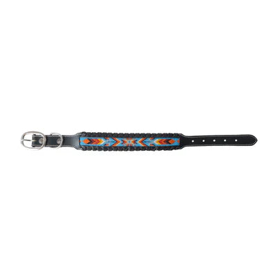 Running Wind Hand-Tooled Leather Dog Collar