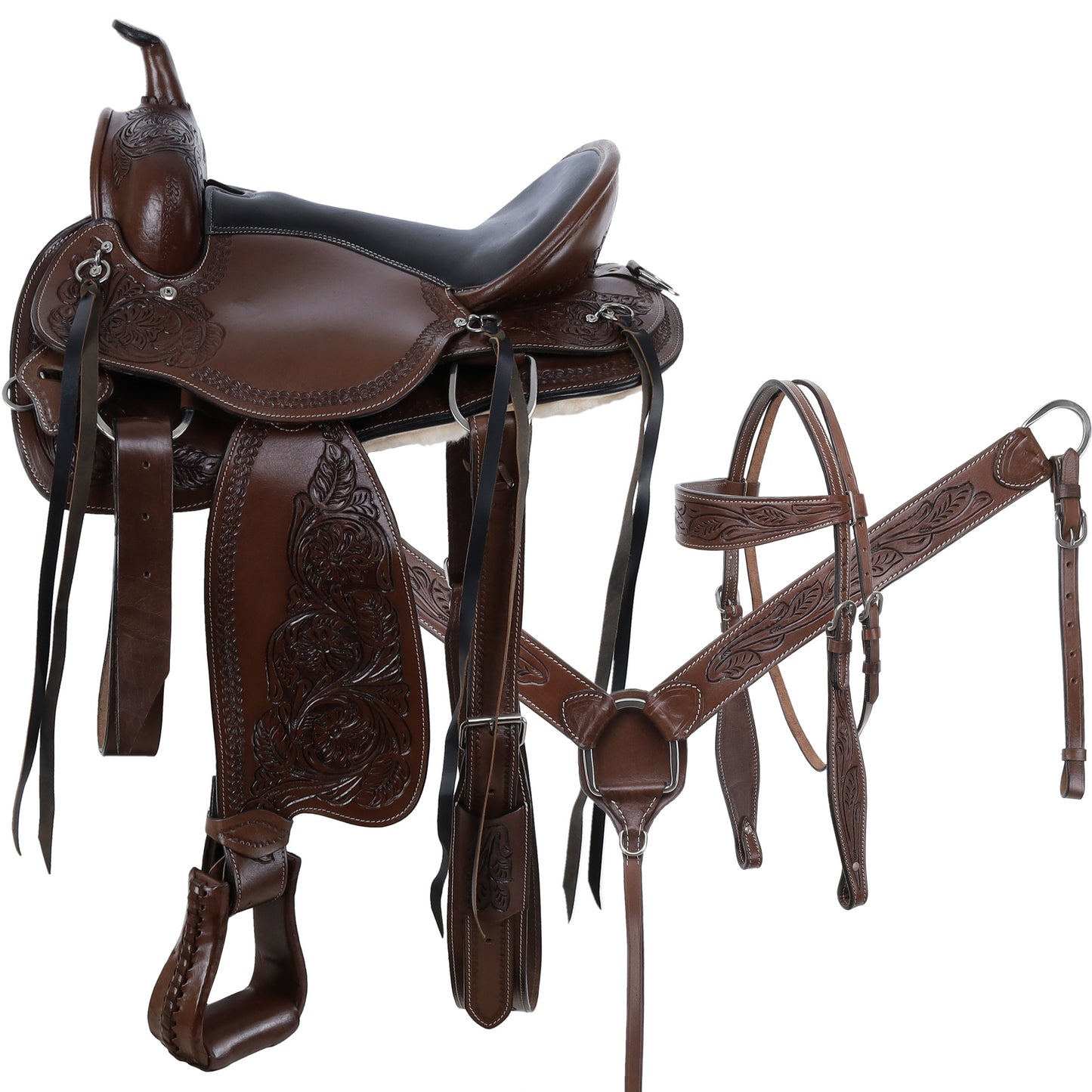 Old Frontier Pleasure Style Saddle Set - 15, 16, 17, 18 Inch SS205