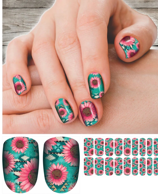Sassy Sunflowers Nail Polish Strips