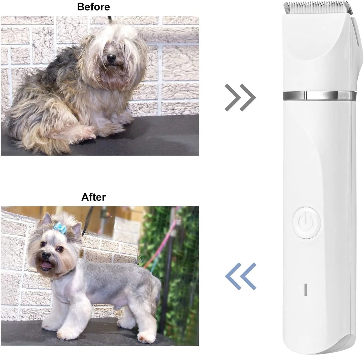 Groom Your Furry Friends Like a Pro! πΆβοΈ Rechargeable, Low Noise Dog Clippers with 4 Trimmer Heads for All Pets!