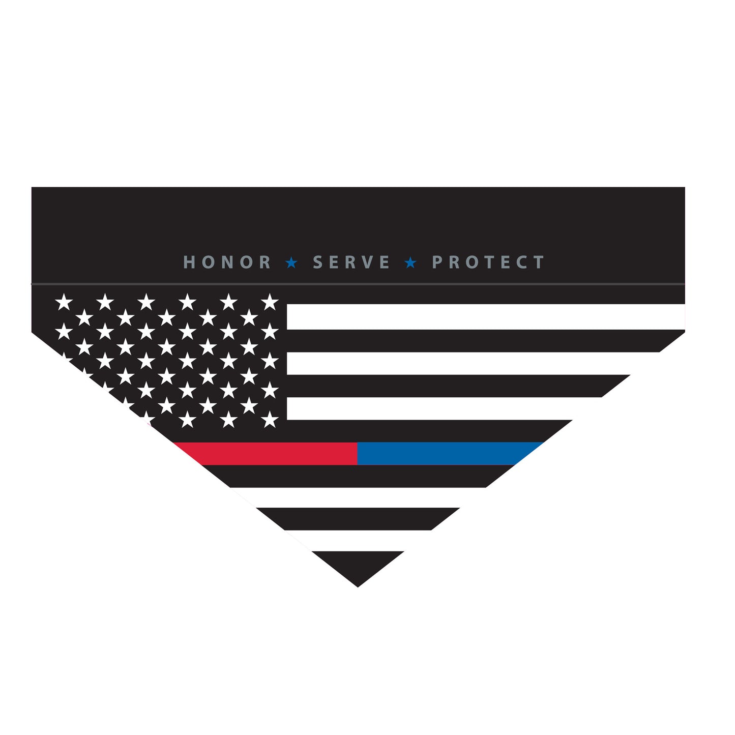 FIRST RESPONDER FLAG DOG COLLAR BANDANA