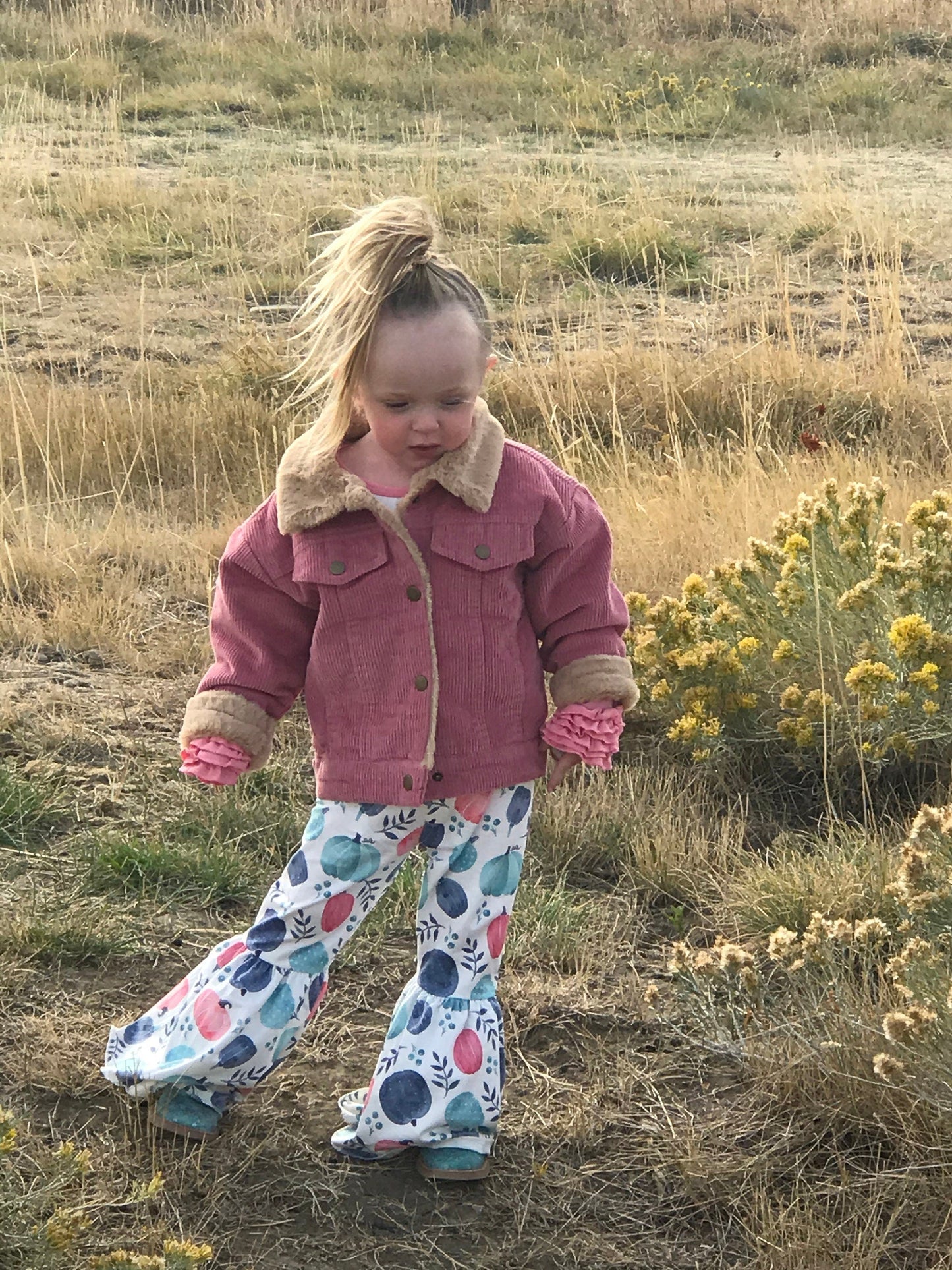 Retro Western Kids Corduroy Sherpa Jacket β Vintage Cowboy/Cowgirl Coat for Boys & Girls