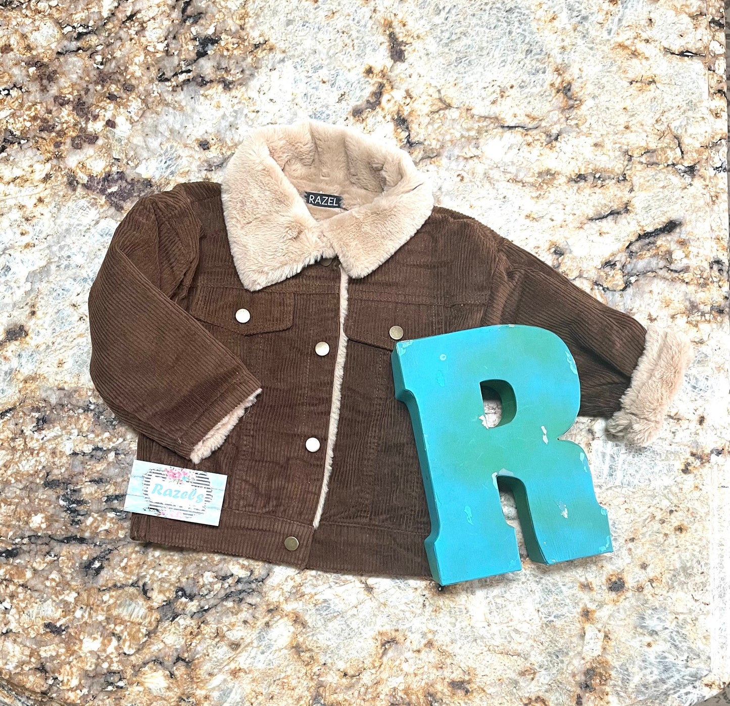 Retro Western Kids Corduroy Sherpa Jacket β Vintage Cowboy/Cowgirl Coat for Boys & Girls
