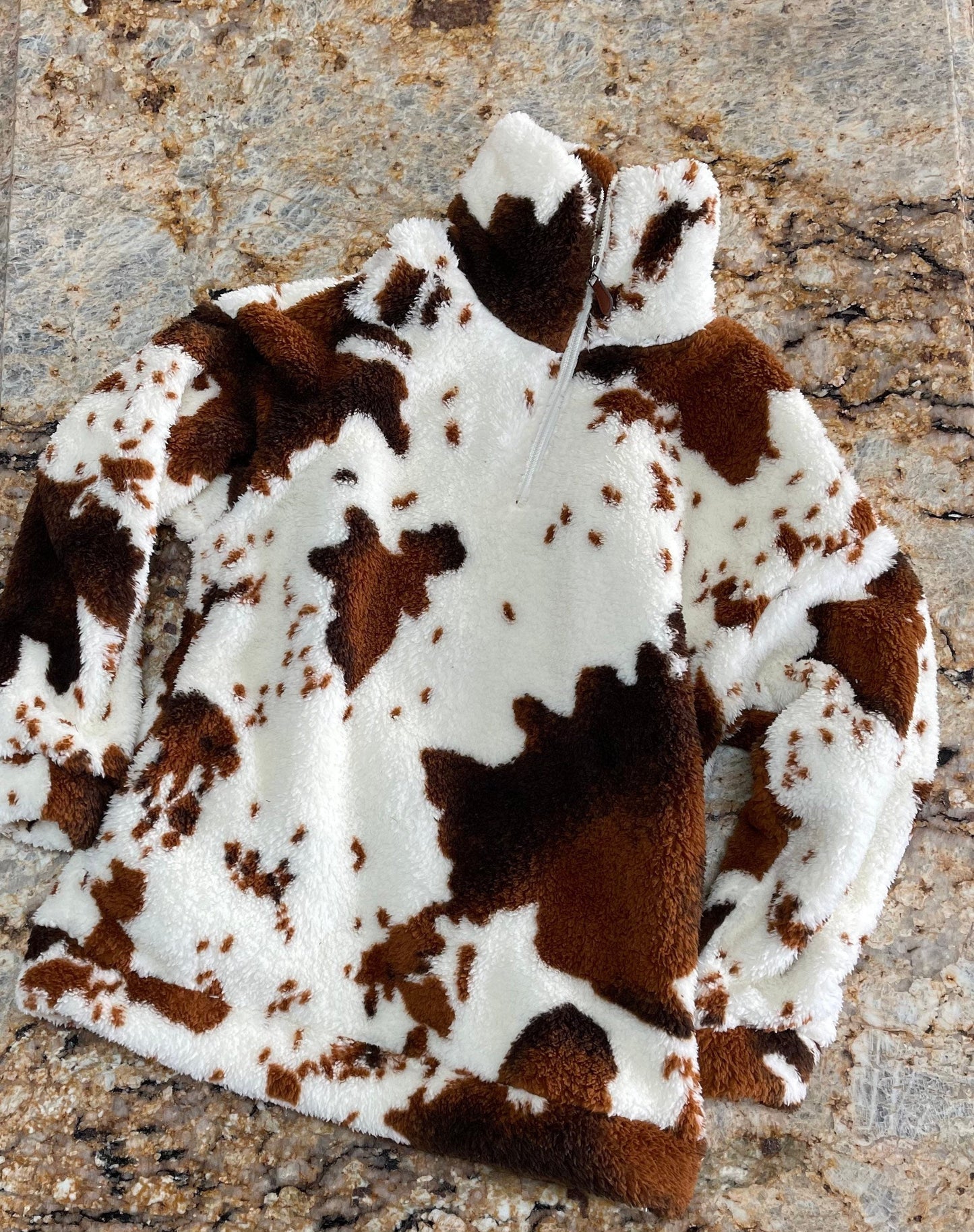Cowhide Sweatshirt, COW Print Pullover
