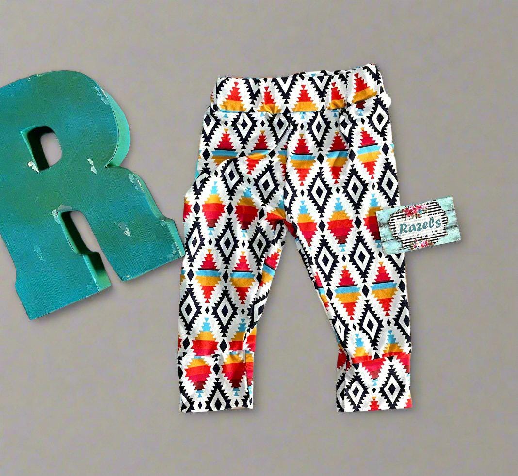 Kids Aztec Pants & Howdy T-Shirt, Retro Howdy