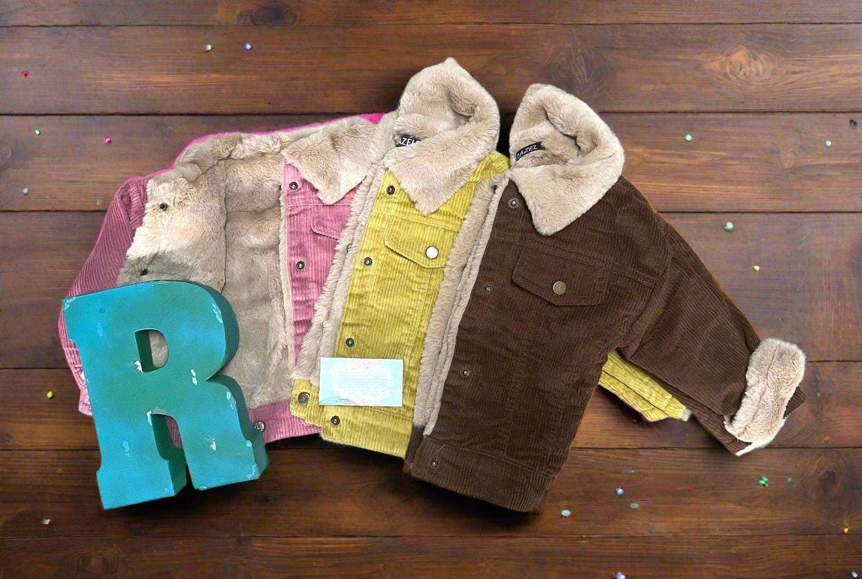 Retro Western Kids Corduroy Sherpa Jacket β Vintage Cowboy/Cowgirl Coat for Boys & Girls