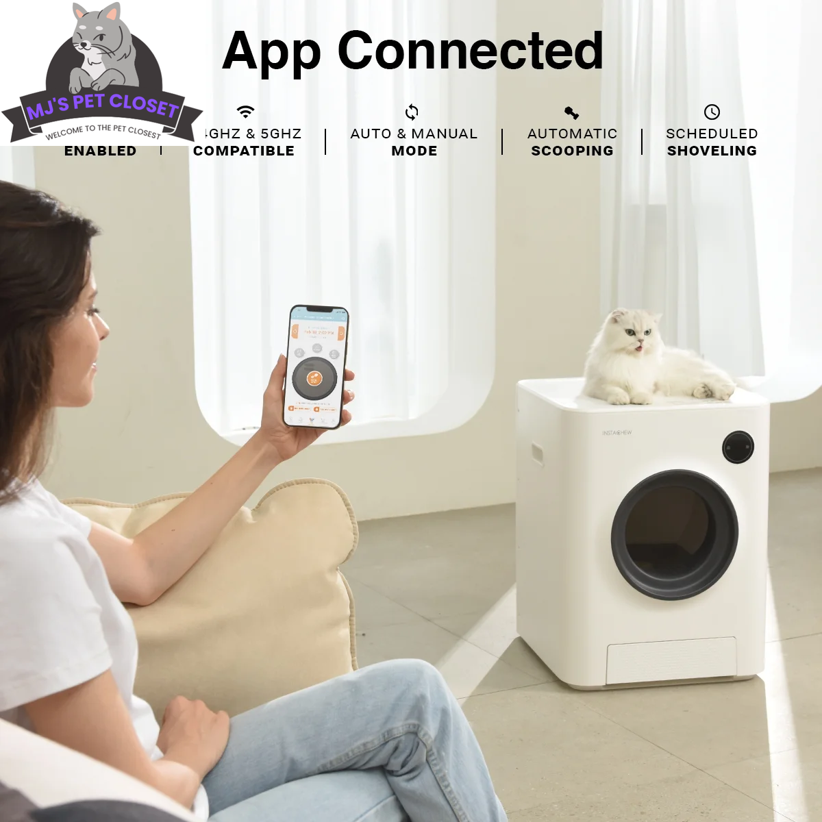 Say goodbye to scooping! πΎ Meet the Purrclean Self-Cleaning Cat Litter Box β now with app control and 5Ghz & 2.4Ghz Wifi support! π±β¨