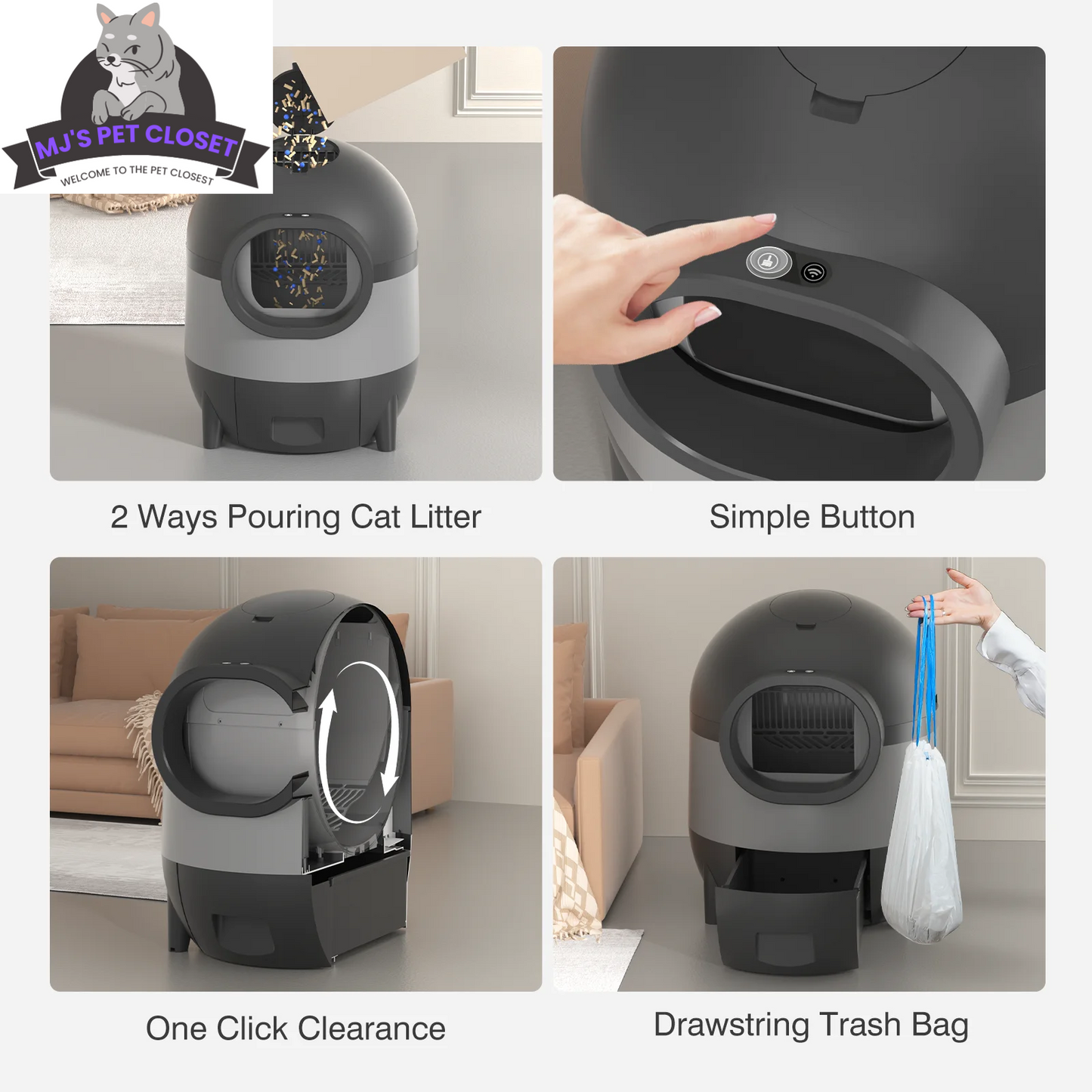 Say goodbye to scooping! πΎβ¨ Meet the ultimate Self-Cleaning Cat Litter Box with WiFi & app control! Perfect for multiple cats and designed for easy living! π±π