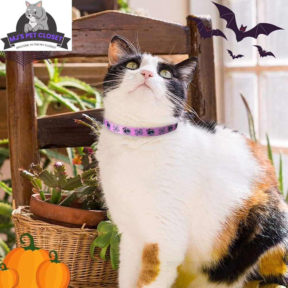 Cute & Stylish Breakaway Cat Collars! πΎπ 2-pack in Pink & Black Skull Design, Perfect for Your Fashionable Feline! ππ±