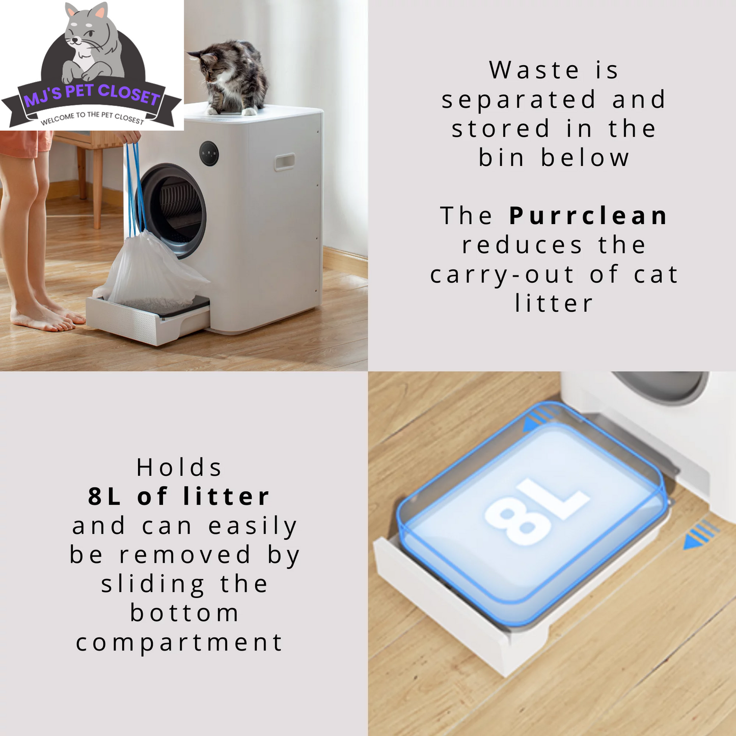 Say goodbye to scooping! πΎ Meet the Purrclean Self-Cleaning Cat Litter Box β now with app control and 5Ghz & 2.4Ghz Wifi support! π±β¨