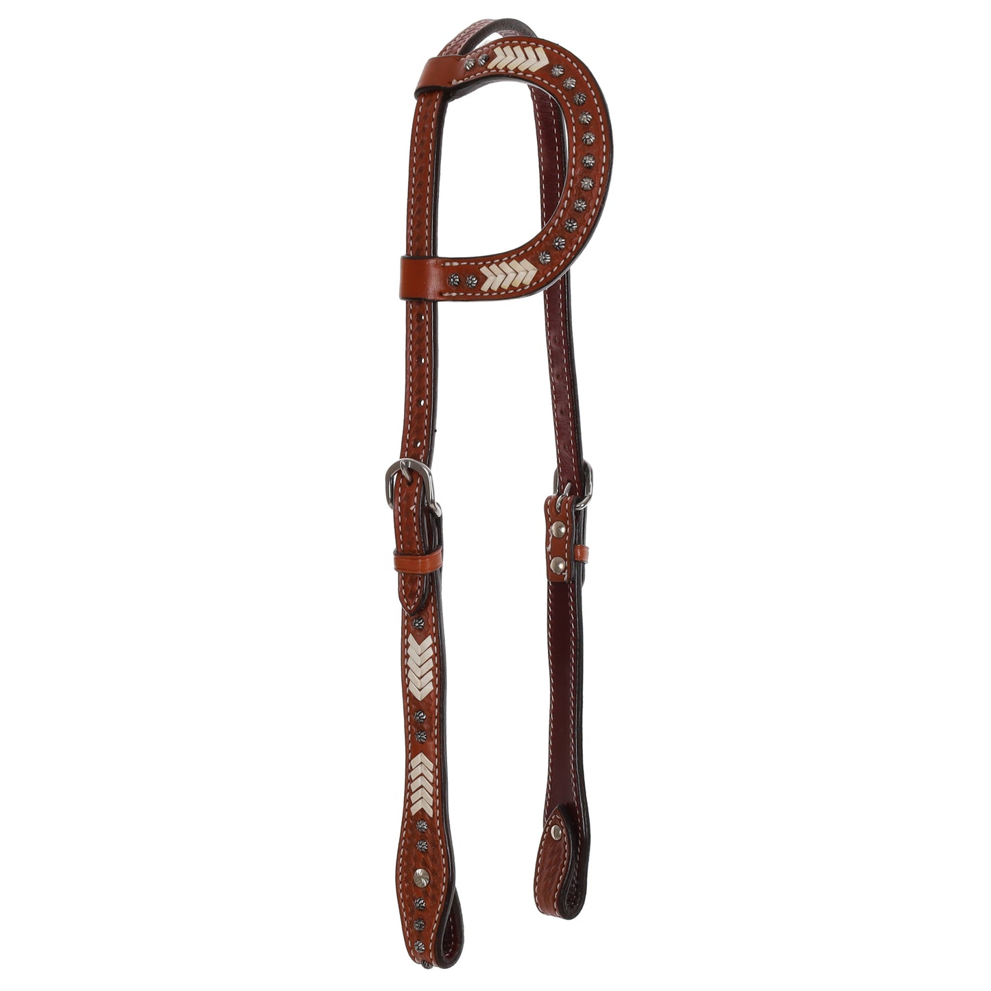 Showman Western Rivet One Ear Headstall 15008