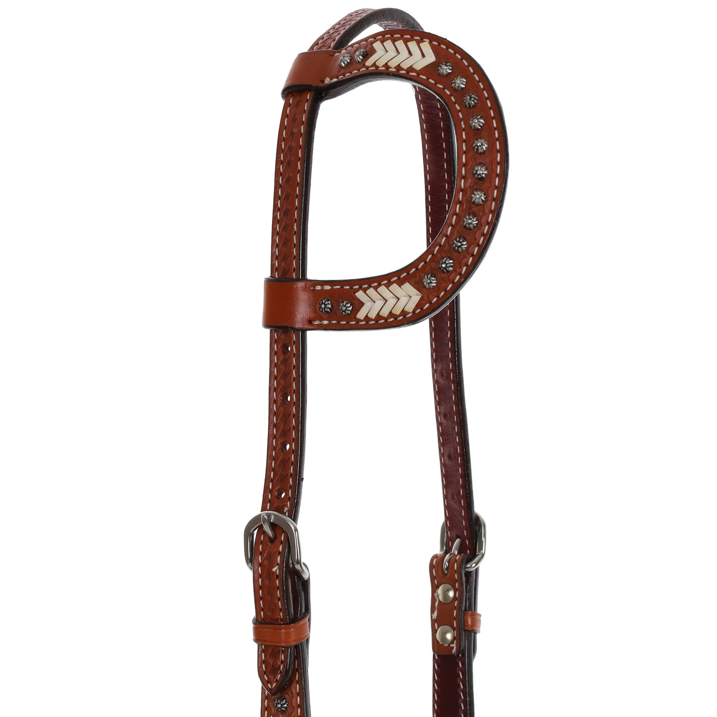 Showman Western Rivet One Ear Headstall 15008