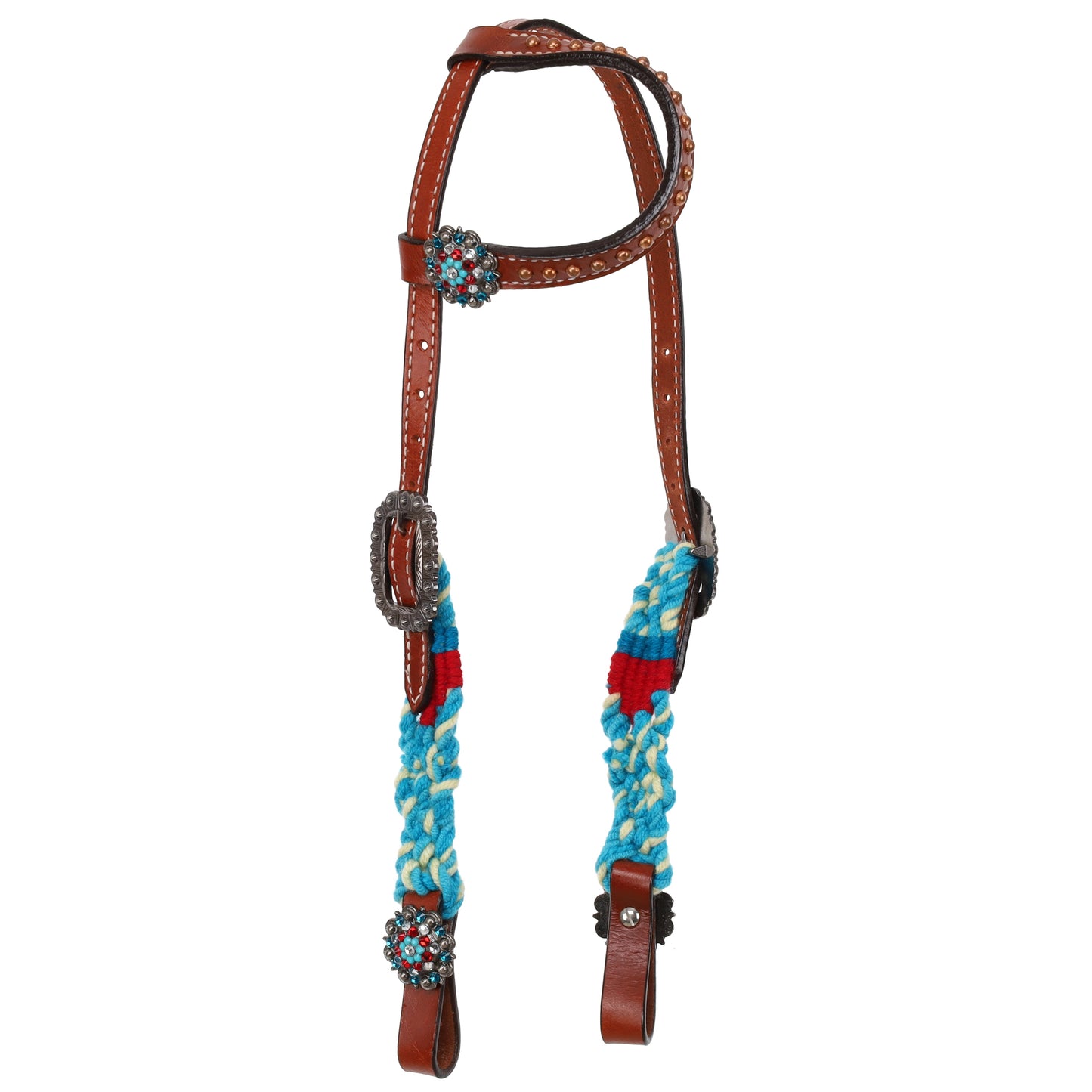 Showman Fire and Ice Mohair One Ear Headstall and Breastcollar Set 15053