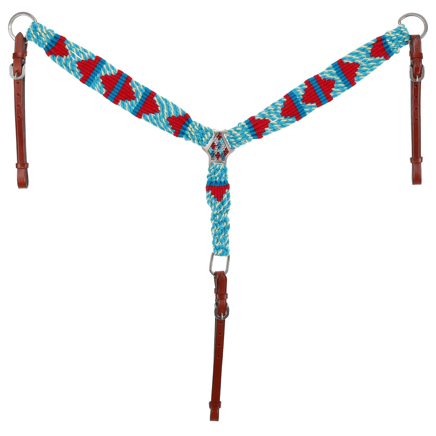 Showman Fire and Ice Mohair One Ear Headstall and Breastcollar Set 15053