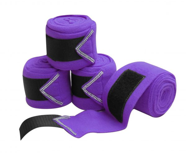 Fleece polo wraps with rhinestones 175865