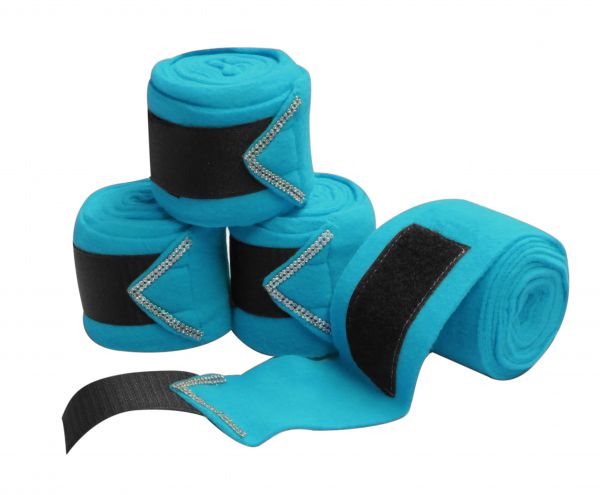 Fleece polo wraps with rhinestones 175865