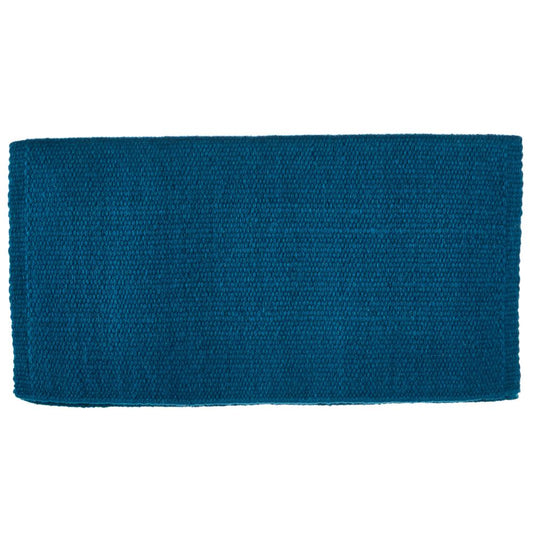 1314-100 San Juan Solid Ocean Blue 36x34 New Zealand Wool Saddle Blanket