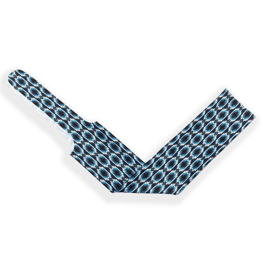 Showman Gray Blue Aztec Print Lycra slip on tail bag 178368