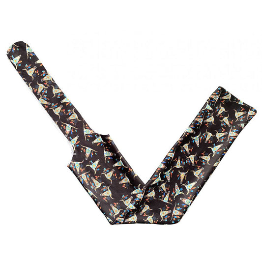 Showman Cow skull/sunflower printed slip on tail bag 178375