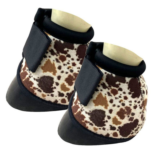 Showman Cow Print Elite Equine Bell Boot *Sold in Pairs* 178584