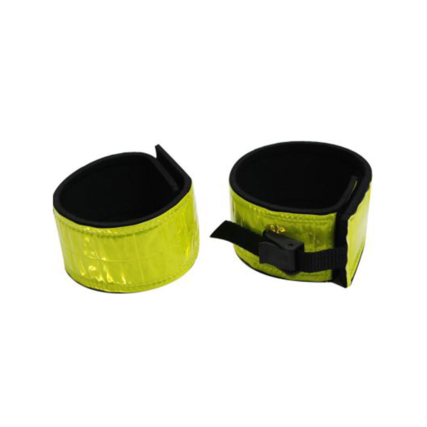 Showman Reflective Yellow Vinyl Neoprene Leg Bands - Sold in Pairs 24551