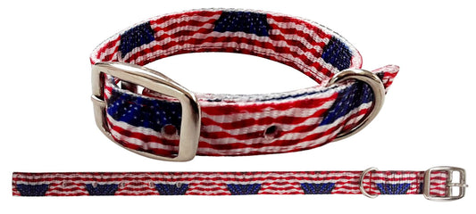Showman Couture American Flag designed nylon dog collar 27515