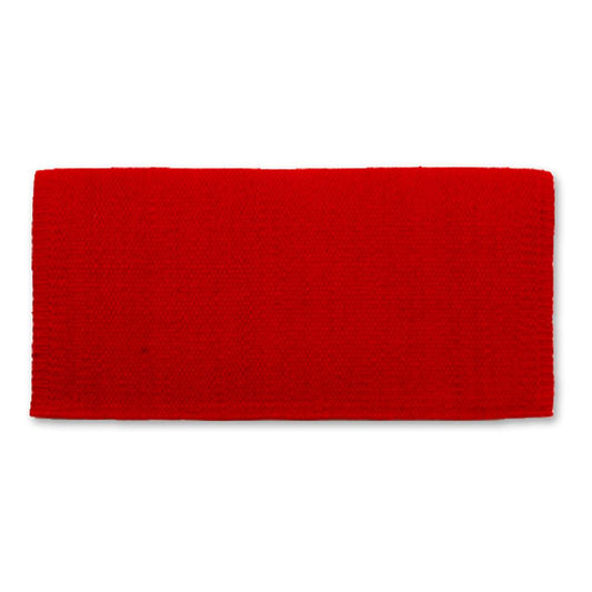 1314-28 San Juan Solid Red 36x34 New Zealand Wool Saddle Blanket