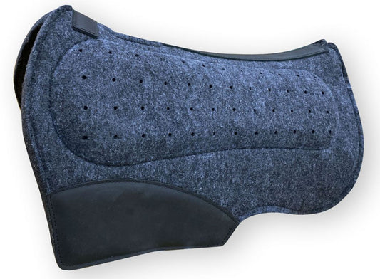 Showman 28" x 31" Airflow felt barrel saddle pad with shock foam bars 313210