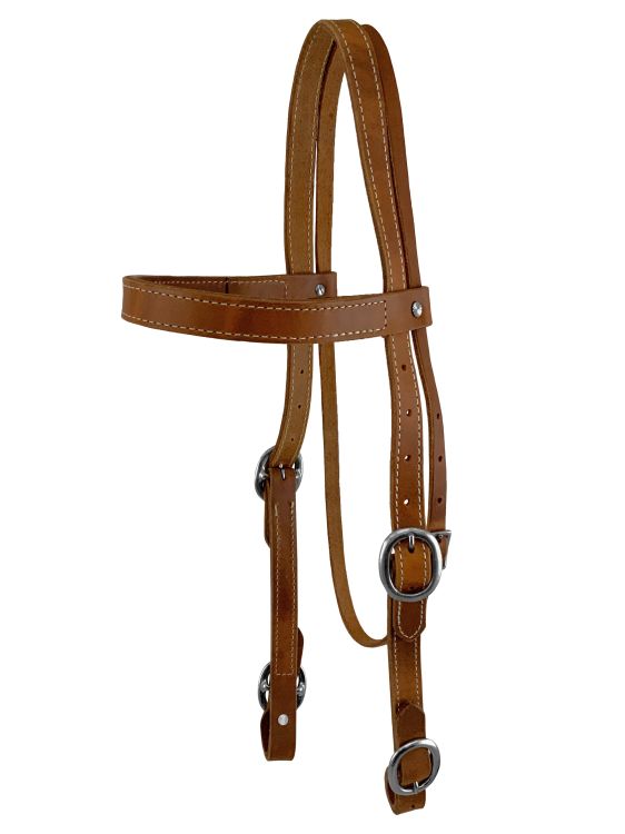 Showman Argentina Cow Leather double stitched draft horse size headstall 5025