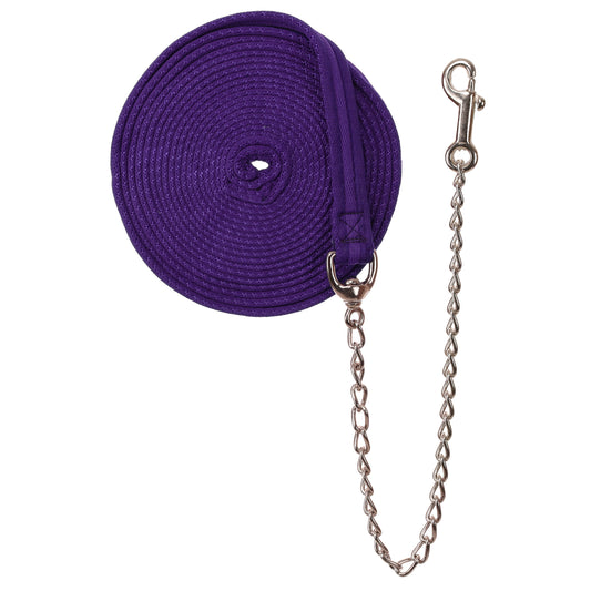 Showman 25' Web Cushion Lunge Line with Chain 52256