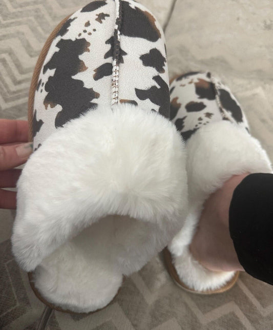 COWhide Slippers, COWPRINT SLIPPERS FOR WOMEN