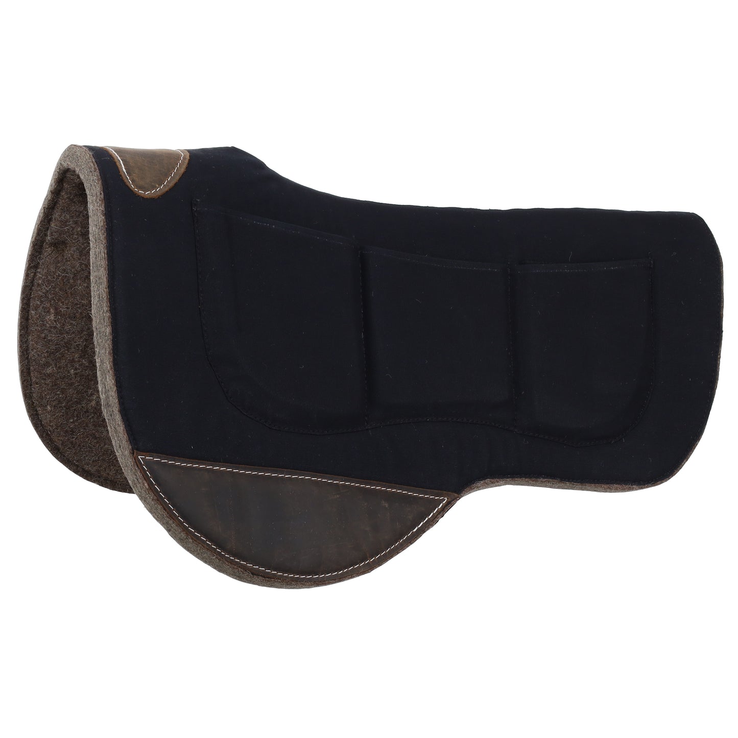 Showman 31" x 32" Contoured Shim Mohair Wool Bottom Barrel Saddle Pad 5907