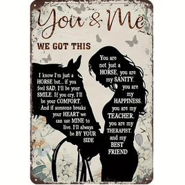 1pc Horse Metal Tin Sign You Got This 12x8 Inch.