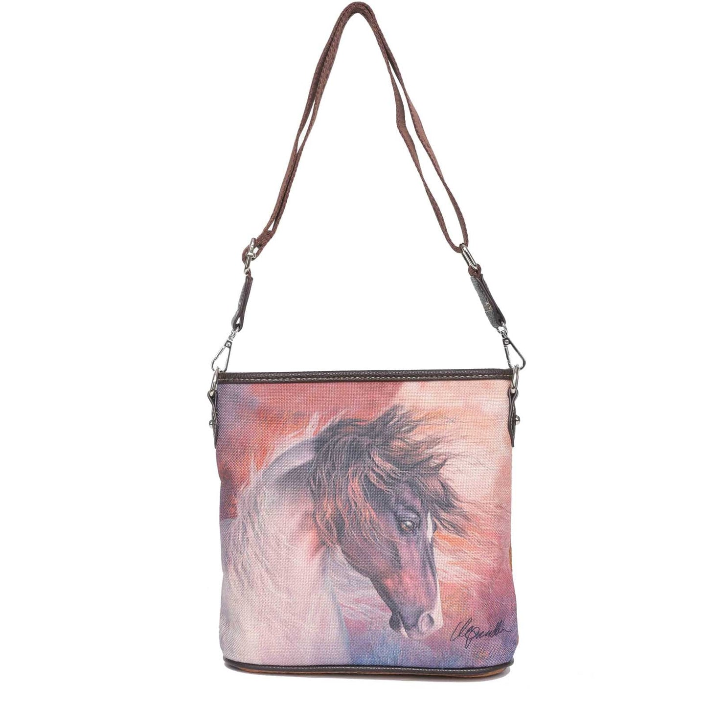 MW1021-8360 Montana West Horse Canvas Collection Crossbody