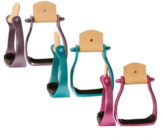 Showman Color coated light weight aluminum stirrups 8080