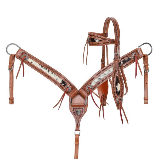 Showman Cattle Drive Browband Headstall and Breastcollar Set 8229