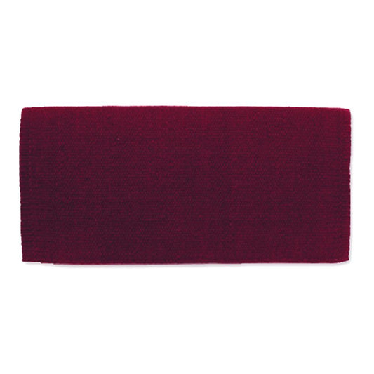 1314-22 San Juan Solid Burgundy 36x34 New Zealand Wool Saddle Blanket BURGUNDY