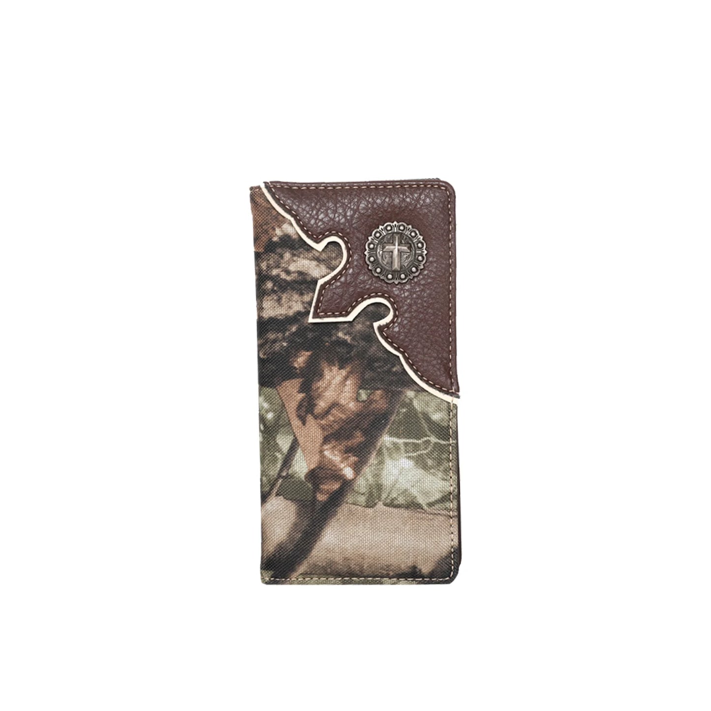 BT-W01 Montana West Camo Print Checkbook Cover Wallet