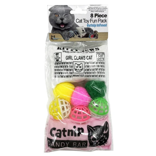 8 Piece Catnip Infused Cat Toy Set Assorted Styles Item # CA980