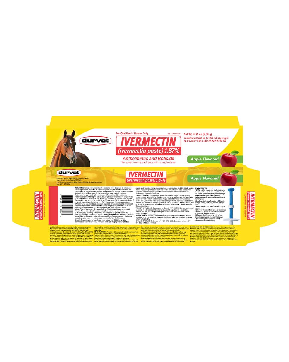 Durvet Ivermectin Paste - Apple Flavored