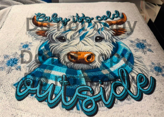 Cold Outside Cow Blanket