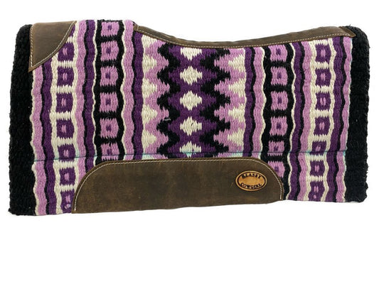 Klassy Cowgirl 28x30 Barrel Style purple colored memory felt bottom saddle pad KC-3908